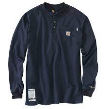 100237 FLAME-RESISTANT CARHARTT FORCE® COTTON LONG-SLEEVE HENLEY