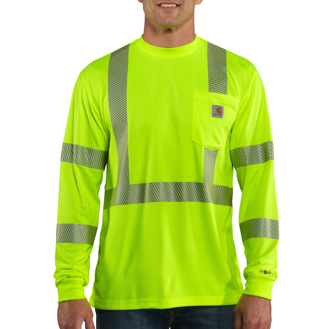 100496 FORCE HIGH-VISIBILITY LONG-SLEEVE CLASS 3 T-SHIRT