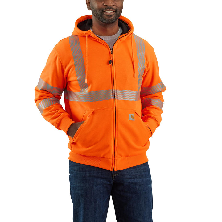 104988 High-Visibility Loose Fit Thermal Lined W/Zipper Class 3 Sweatshirt