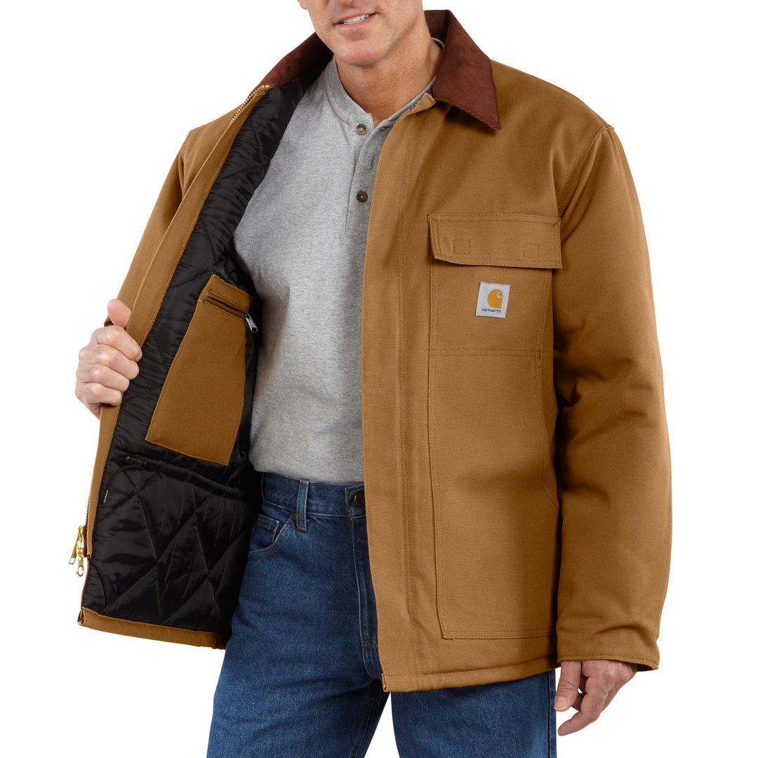 C003 LOOSE FIT FIRM DUCK INSULATED TRADITIONAL COAT - 3 WARMEST RATING