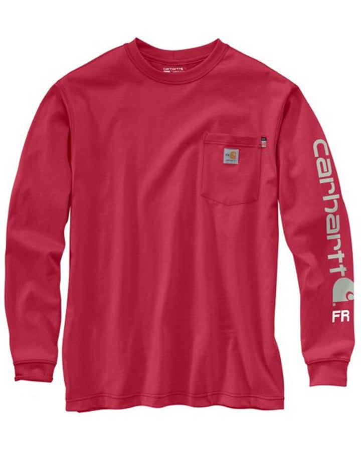 104130 FLAME RESISTANT CARHARTT FORCE® LOOSE FIT MIDWEIGHT LONG-SLEEVE LOGO GRAPHIC T-SHIRT