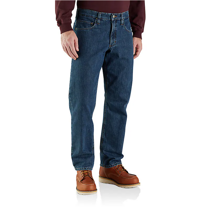 104942 RELAXED FIT FLANNEL-LINED 5-POCKET JEAN