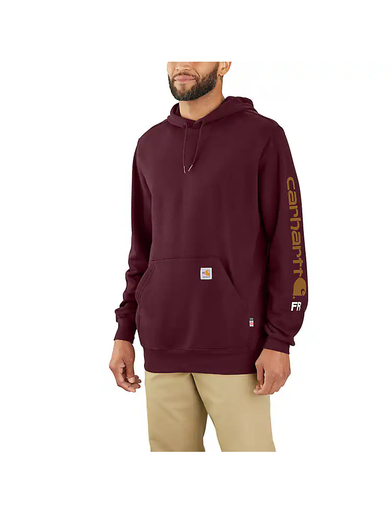 104505 FLAME-RESISTANT CARHARTT FORCE® LOOSE FIT MIDWEIGHT HOODED LOGO GRAPHIC HOODIE