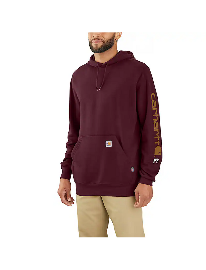 104505 FLAME-RESISTANT CARHARTT FORCE® LOOSE FIT MIDWEIGHT HOODED LOGO GRAPHIC HOODIE