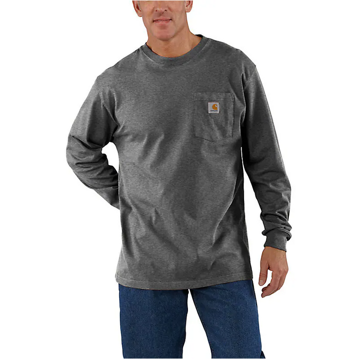 K126 LOOSE FIT HEAVYWEIGHT LONG-SLEEVE POCKET T-SHIRT