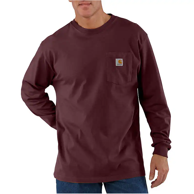 K126 LOOSE FIT HEAVYWEIGHT LONG-SLEEVE POCKET T-SHIRT