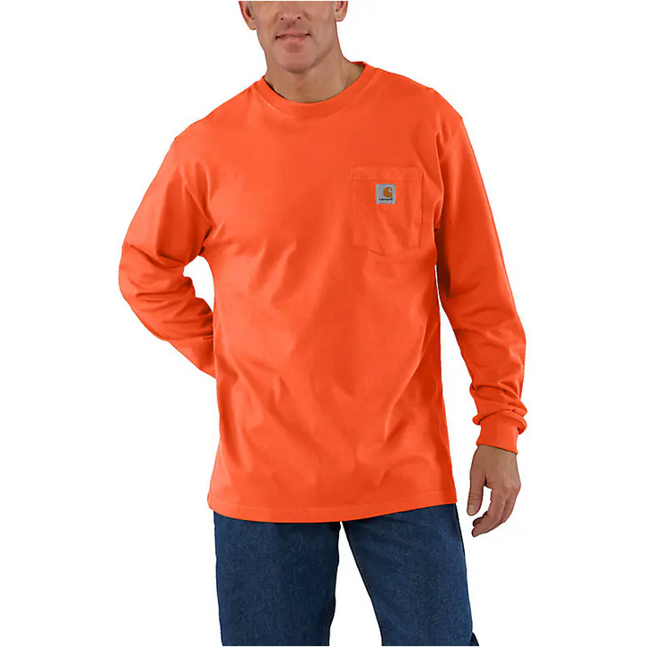 K126 HI-VIS LOOSE FIT HEAVYWEIGHT LONG-SLEEVE POCKET T-SHIRT