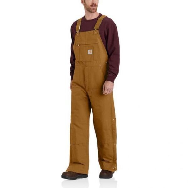 A Man in a Brown Color Overalls Back Front