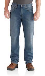 A Man in a Rugged Relaxed Fit Jeans