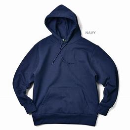 A Navy Blue Color Hoodie on a Whites Background