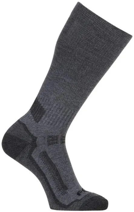 A Charcoal Grey Color Socks With Black Details