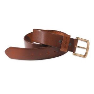 A Brown Color Belt With Gold Color Buckle