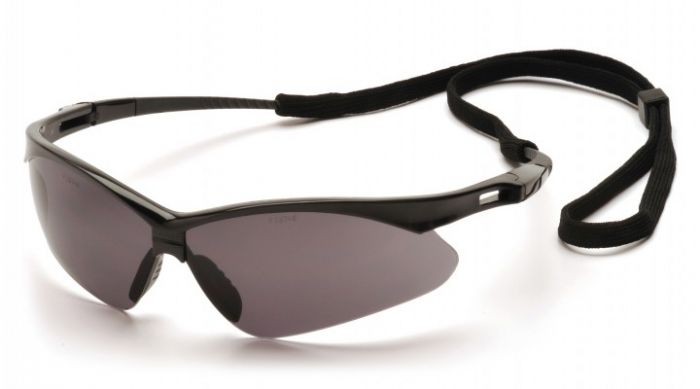 PYRAMEX PMXTREME GRAY LENS WITH BLACK FRAME AND CORD