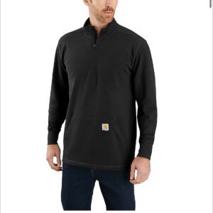 Relaxed Fit Heavyweight Long sleeve Zip Thermal Shirt