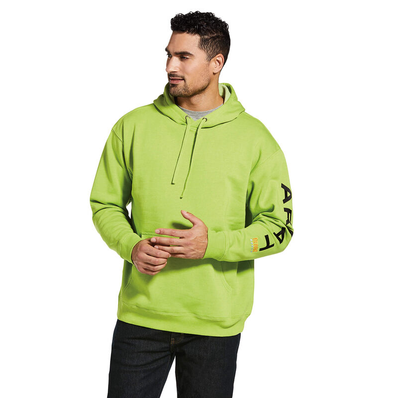 A person wearing a green color hoodie