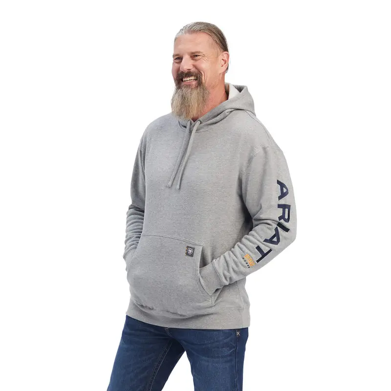 A person wearing grey color hoodie